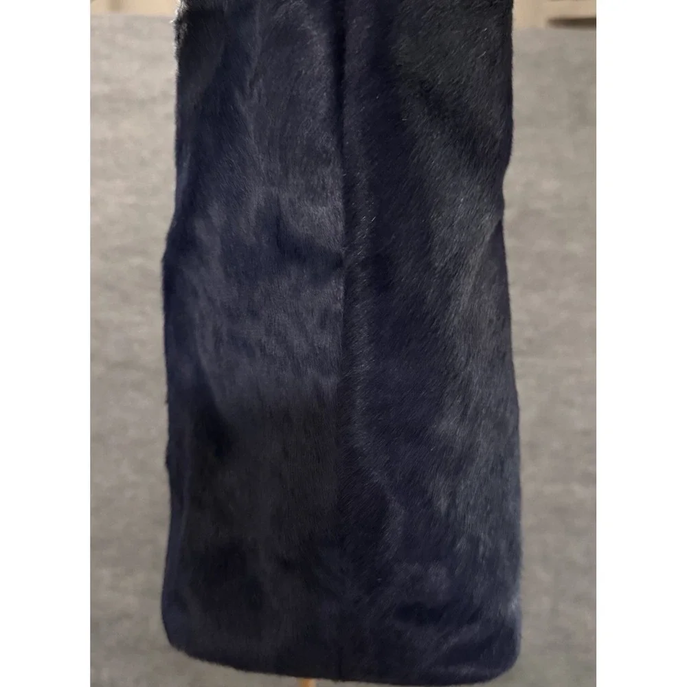 Christopher Kon Blue Pony Hair‎ Leather Tote